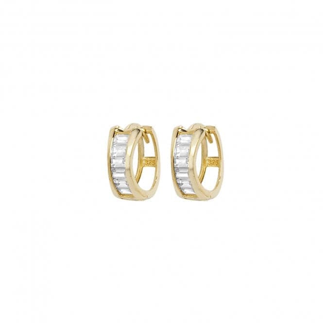 9ct Yellow Gold Hinged Zirconia Earrings ER1148Acotis Gold JewelleryER1148