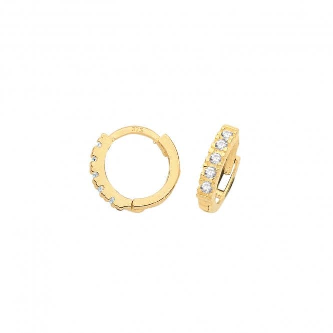 9ct Yellow Gold Hinged Zirconia Earrings ER1179Acotis Gold JewelleryER1179