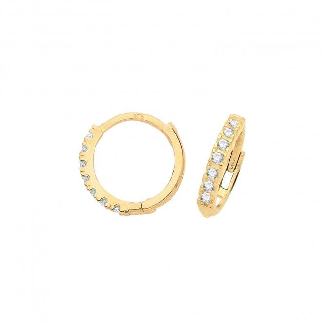 9ct Yellow Gold Hinged Zirconia Earrings ER1180Acotis Gold JewelleryER1180