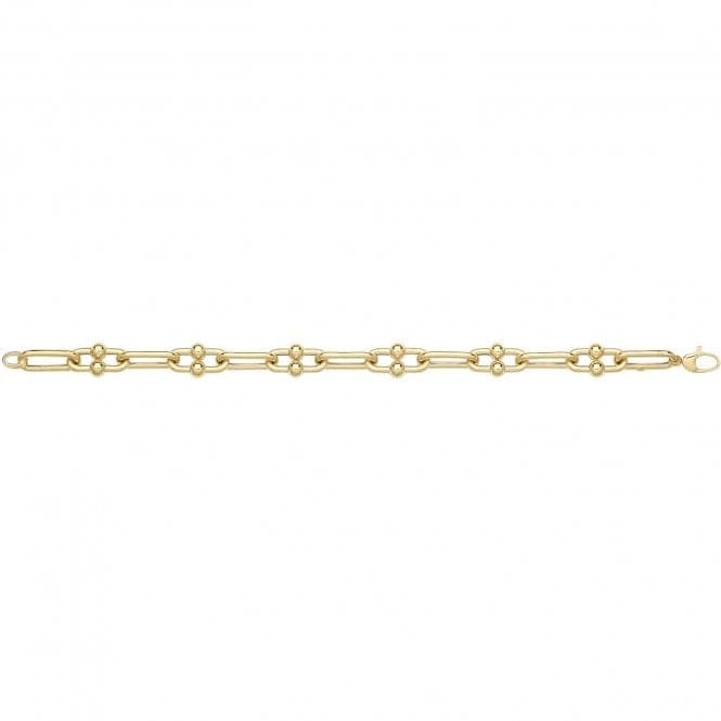 9ct Yellow Gold Hollow Bracelet BR676Acotis Gold JewelleryBR676