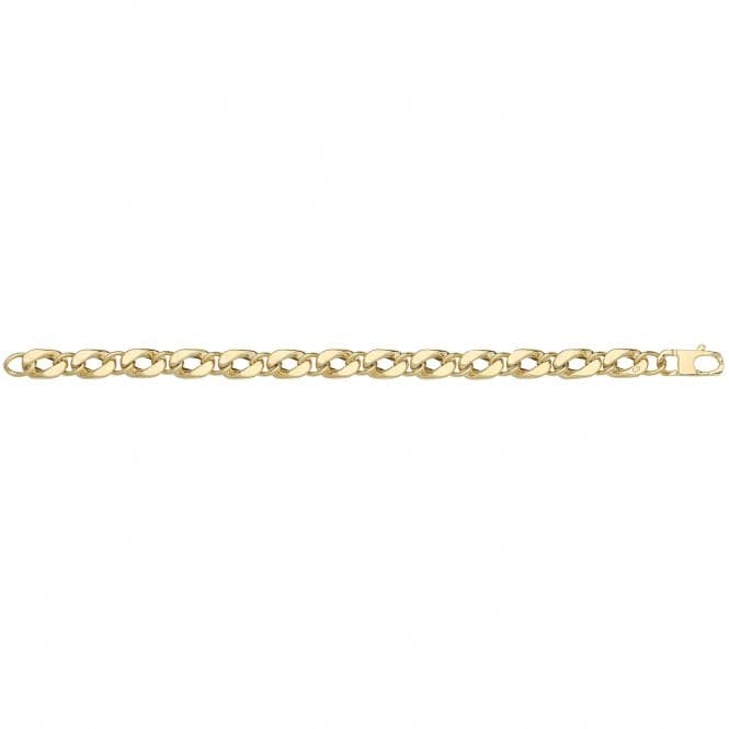 9ct Yellow Gold Hollow Bracelet BR678Acotis Gold JewelleryBR678