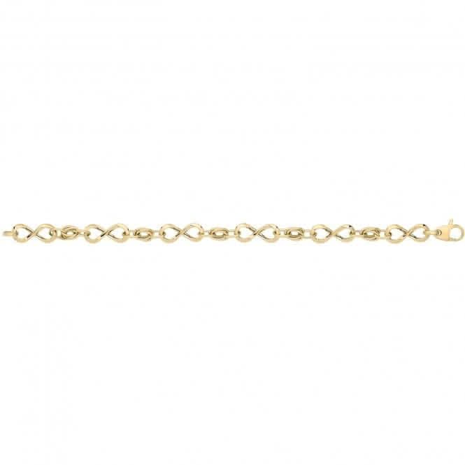 9ct Yellow Gold Hollow Bracelet BR688Acotis Gold JewelleryBR688