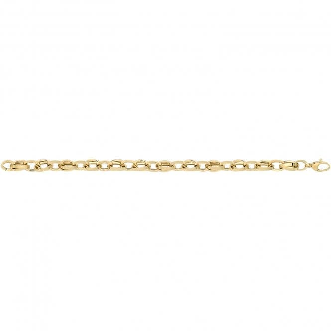 9ct Yellow Gold Hollow Bracelet BR690Acotis Gold JewelleryBR690