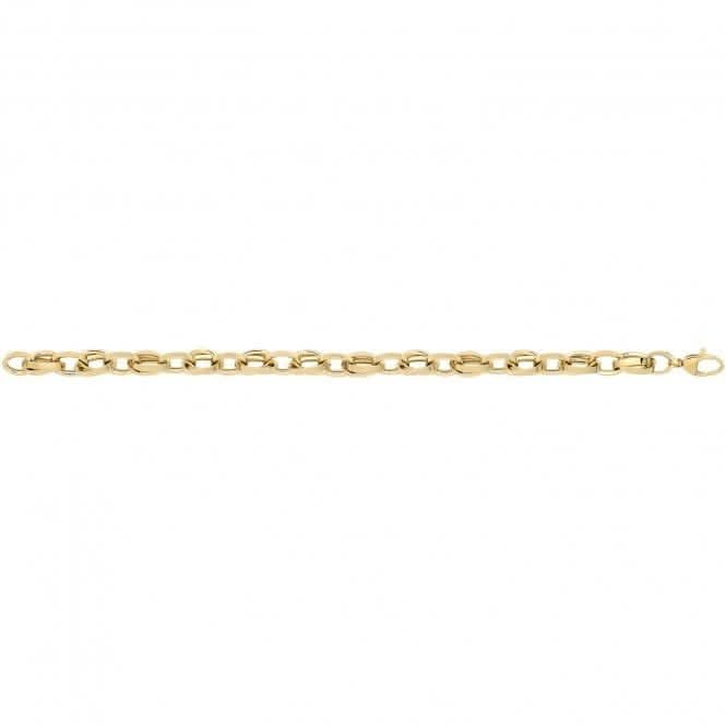 9ct Yellow Gold Hollow Bracelet BR690Acotis Gold JewelleryBR690