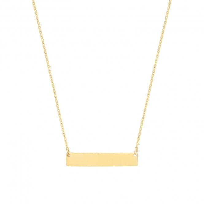 9ct Yellow Gold Horizontal Bar Necklet NK385Acotis Gold JewelleryNK385