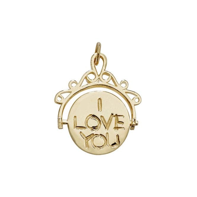 9ct Yellow Gold I Love You Spinning Pendant PN461Acotis Gold JewelleryPN461