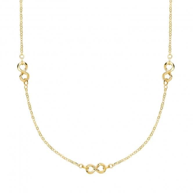 9ct Yellow Gold Infinity Necklet NK403Acotis Gold JewelleryNK403