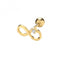 9ct Yellow Gold Infinity With Single Zirconia Cartilage 6mm Post Stud ES983Acotis Gold JewelleryES983