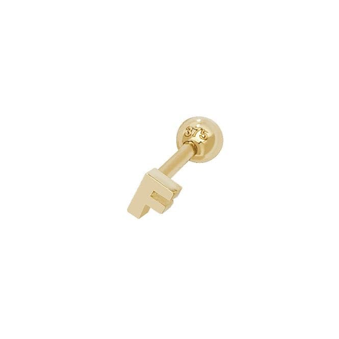 9ct Yellow Gold Initial Cartilage 6mm Post Stud ES940/FAcotis Gold JewelleryES940/F