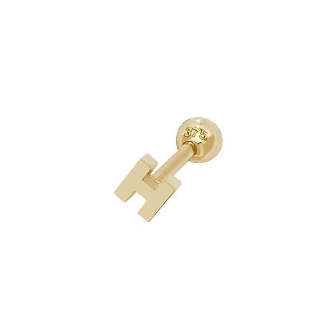 9ct Yellow Gold Initial Cartilage 6mm Post Stud ES940/HAcotis Gold JewelleryES940/H