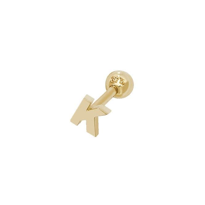9ct Yellow Gold Initial Cartilage 6mm Post Stud ES940/KAcotis Gold JewelleryES940/K