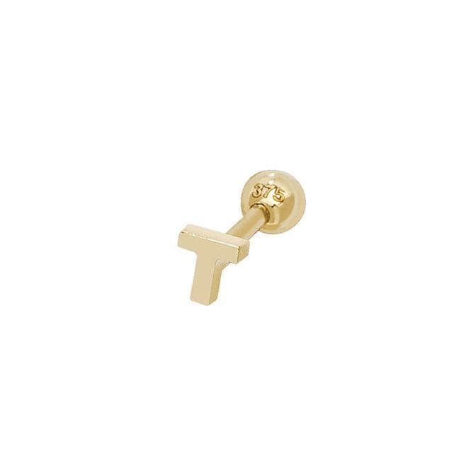 9ct Yellow Gold Initial Cartilage 6mm Post Stud ES940/TAcotis Gold JewelleryES940/T