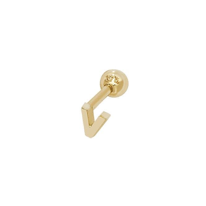 9ct Yellow Gold Initial Cartilage 6mm Post Stud ES940/VAcotis Gold JewelleryES940/V