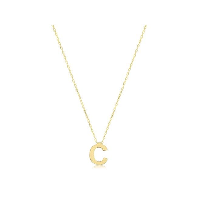 9ct Yellow Gold Initial Necklace NK435/CAcotis Gold JewelleryNK435/C