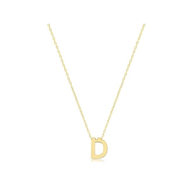 9ct Yellow Gold Initial Necklace NK435/DAcotis Gold JewelleryNK435/D