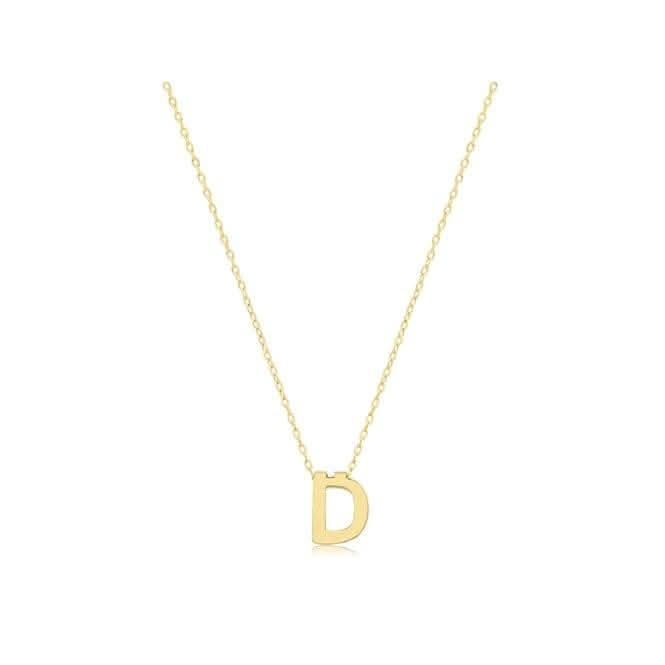 9ct Yellow Gold Initial Necklace NK435/DAcotis Gold JewelleryNK435/D