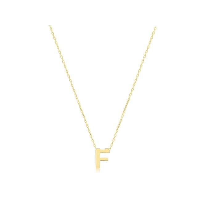 9ct Yellow Gold Initial Necklace NK435/FAcotis Gold JewelleryNK435/F