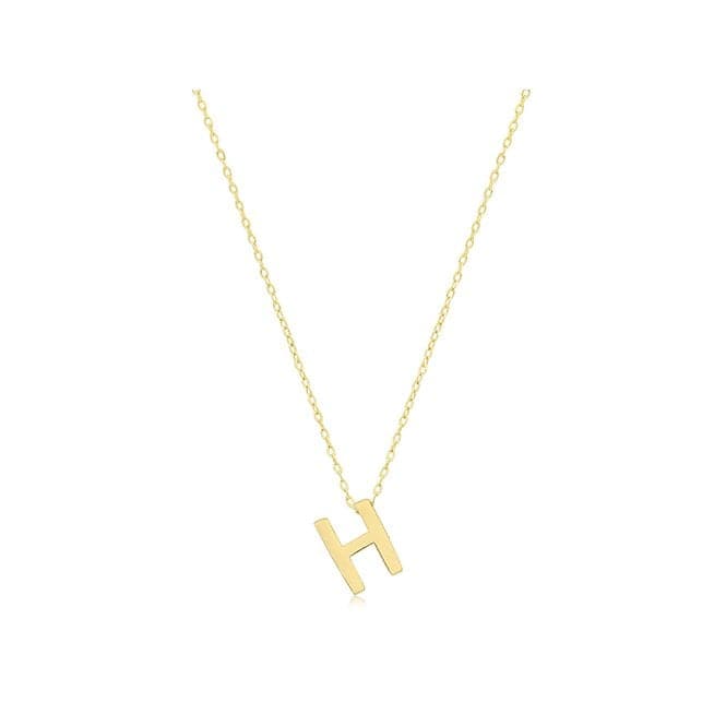 9ct Yellow Gold Initial Necklace NK435/HAcotis Gold JewelleryNK435/H