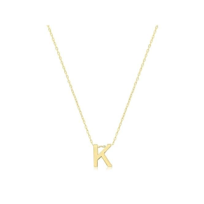 9ct Yellow Gold Initial Necklace NK435/KAcotis Gold JewelleryNK435/K