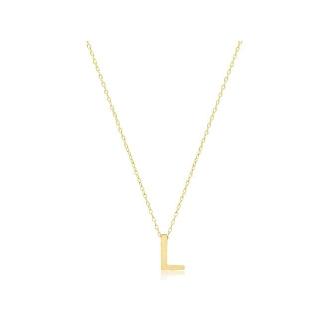 9ct Yellow Gold Initial Necklace NK435/LAcotis Gold JewelleryNK435/L