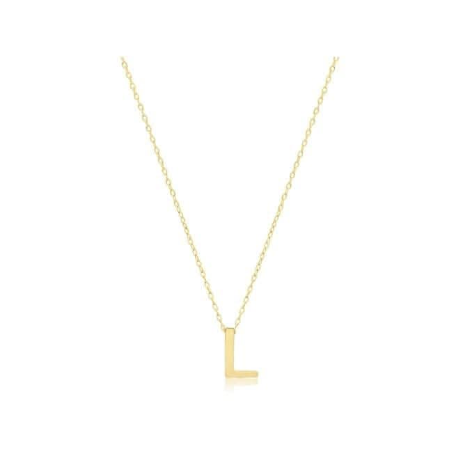 9ct Yellow Gold Initial Necklace NK435/LAcotis Gold JewelleryNK435/L