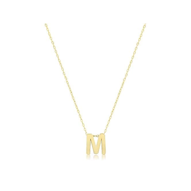 9ct Yellow Gold Initial Necklace NK435/MAcotis Gold JewelleryNK435/M