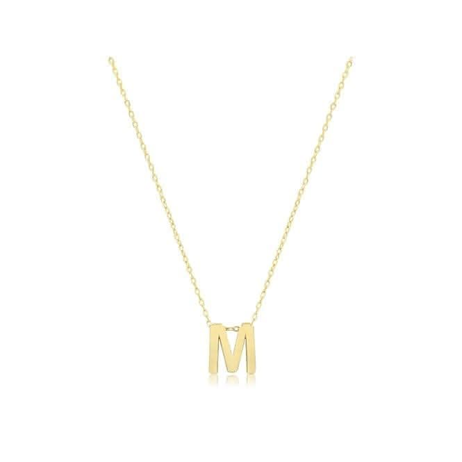 9ct Yellow Gold Initial Necklace NK435/MAcotis Gold JewelleryNK435/M