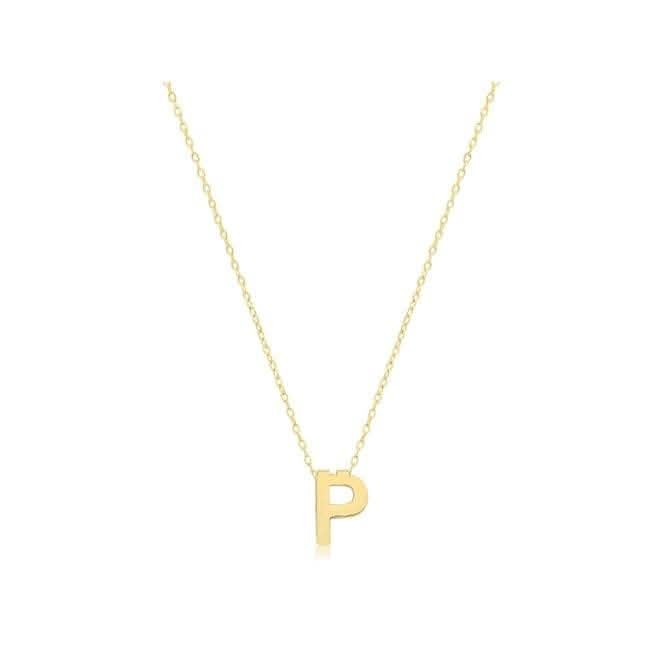 9ct Yellow Gold Initial Necklace NK435/PAcotis Gold JewelleryNK435/P