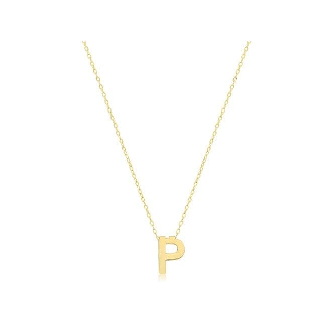 9ct Yellow Gold Initial Necklace NK435/PAcotis Gold JewelleryNK435/P