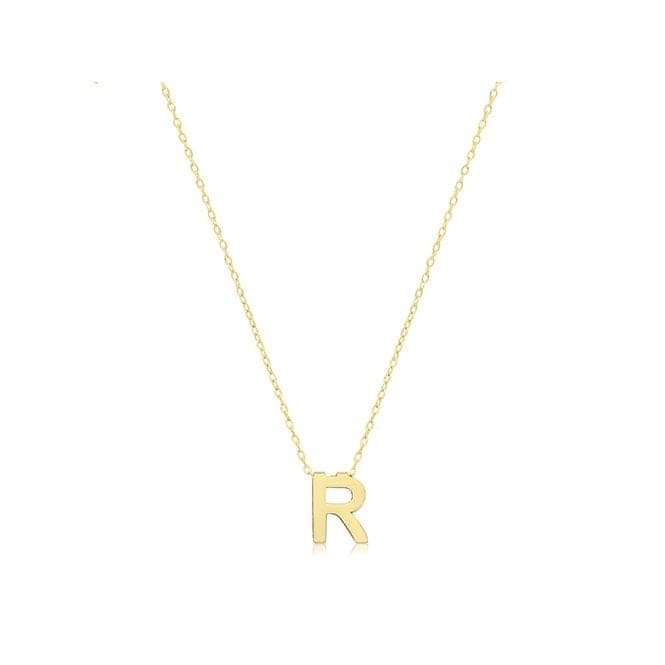 9ct Yellow Gold Initial Necklace NK435/RAcotis Gold JewelleryNK435/R