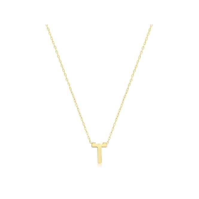 9ct Yellow Gold Initial Necklace NK435/TAcotis Gold JewelleryNK435/T