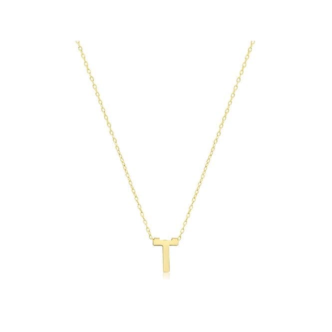 9ct Yellow Gold Initial Necklace NK435/TAcotis Gold JewelleryNK435/T