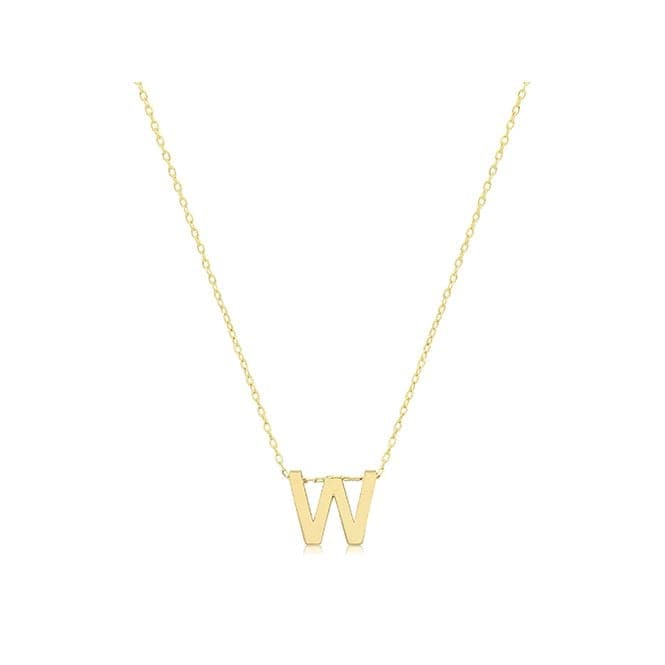 9ct Yellow Gold Initial Necklace NK435/WAcotis Gold JewelleryNK435/W