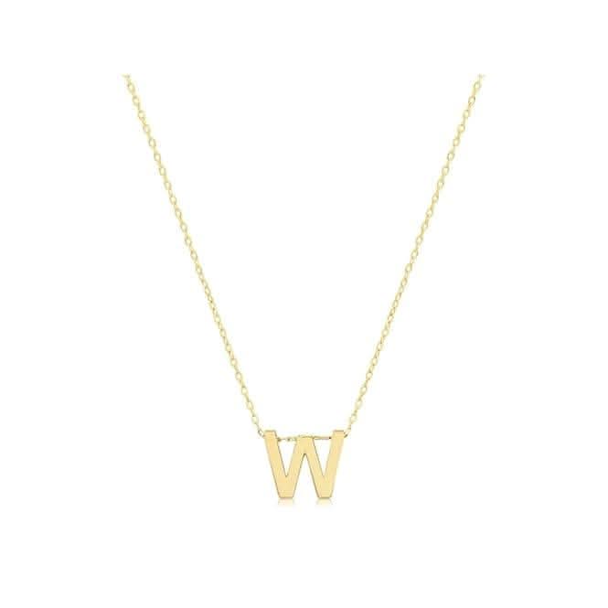 9ct Yellow Gold Initial Necklace NK435/WAcotis Gold JewelleryNK435/W