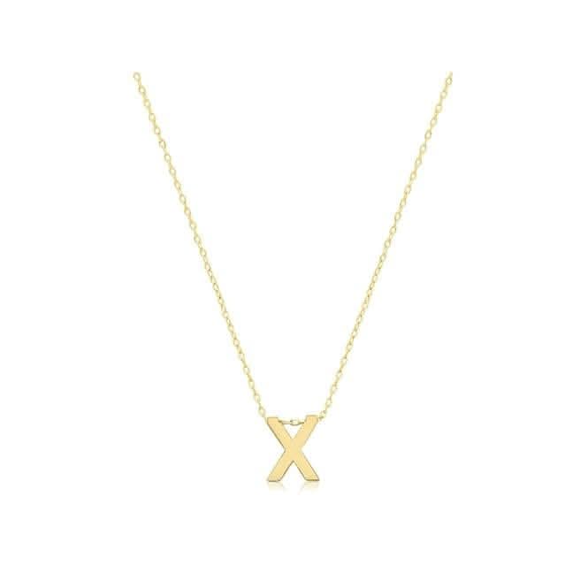 9ct Yellow Gold Initial Necklace NK435/XAcotis Gold JewelleryNK435/X