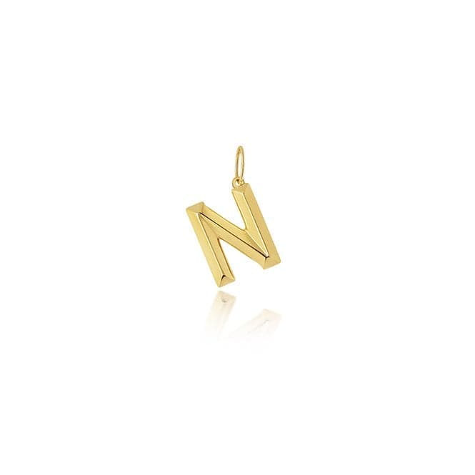 9ct Yellow Gold Initial Pendant PN1069/NAcotis Gold JewelleryPN1069/N