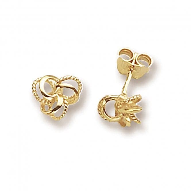 9ct Yellow Gold Knot Stud Earrings ER115Acotis Gold JewelleryER115