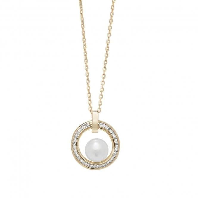 9ct Yellow Gold Ladies 18 Inch Zirconia Necklet NK076Acotis Gold JewelleryNK076