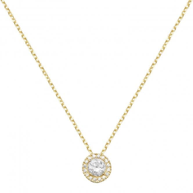 9ct Yellow Gold Ladies 18 Inch Zirconia Necklet NK352Acotis Gold JewelleryNK352