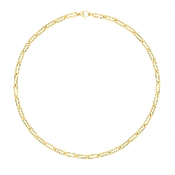 9ct Yellow Gold Ladies 18" Paperclip Necklet NK413Acotis Gold JewelleryNK413