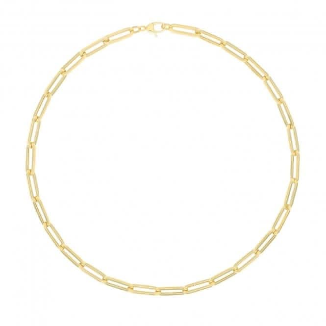9ct Yellow Gold Ladies 18" Paperclip Necklet NK414Acotis Gold JewelleryNK414