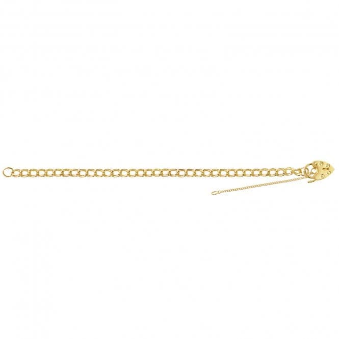 9ct Yellow Gold Ladies 7.5 Inches Charm Bracelet BR118Acotis Gold JewelleryBR118