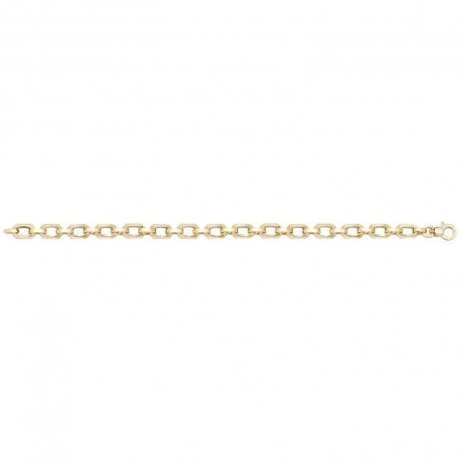 9ct Yellow Gold Ladies 7.5 Inches Hollow Bracelet BR616Acotis Gold JewelleryBR616