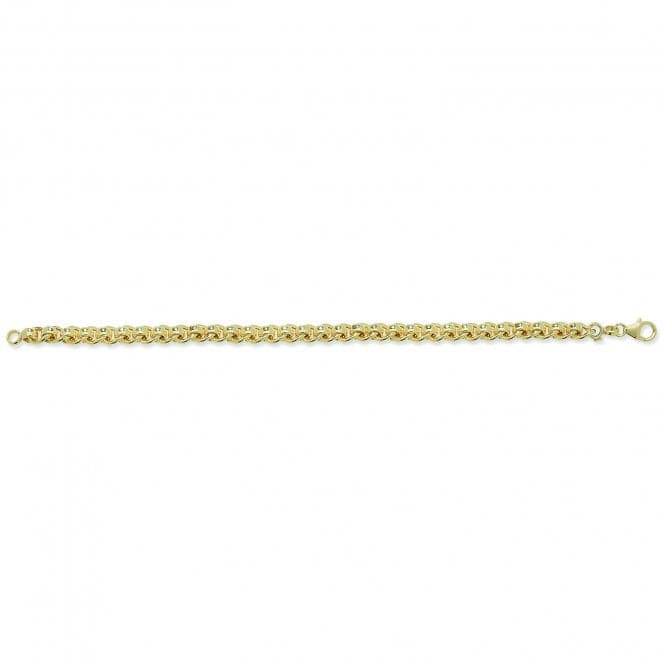 9ct Yellow Gold Ladies 7.5 Inches Roller Ball Bracelet BR589Acotis Gold JewelleryBR589