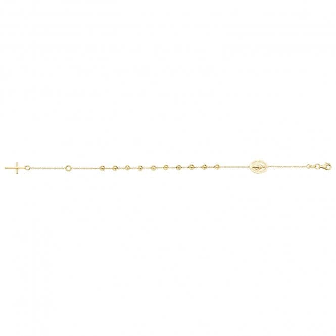 9ct Yellow Gold Ladies 7.5 Inches Rosary Bracelet BR619Acotis Gold JewelleryBR619