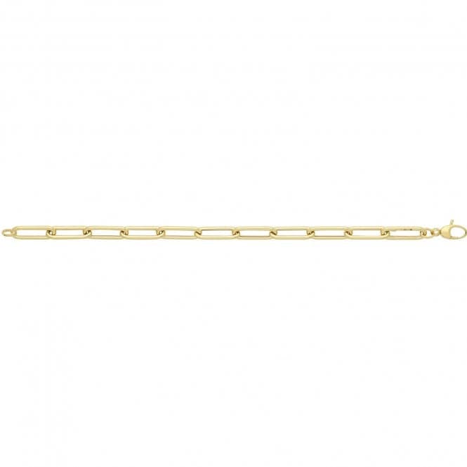 9ct Yellow Gold Ladies 7.5" Paperclip Bracelet BR660Acotis Gold JewelleryBR660