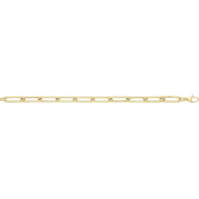 9ct Yellow Gold Ladies 7.5" Paperclip Bracelet BR661Acotis Gold JewelleryBR661