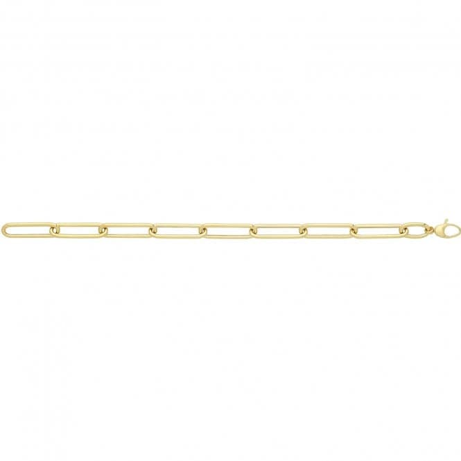 9ct Yellow Gold Ladies 7.5" Paperclip Bracelet BR662Acotis Gold JewelleryBR662