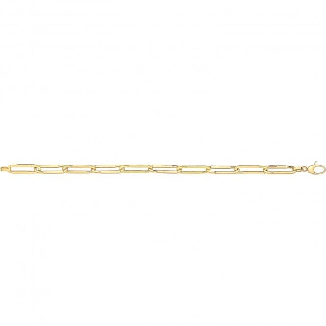 9ct Yellow Gold Ladies 7.5" Paperclip Braclt BR645Acotis Gold JewelleryBR645