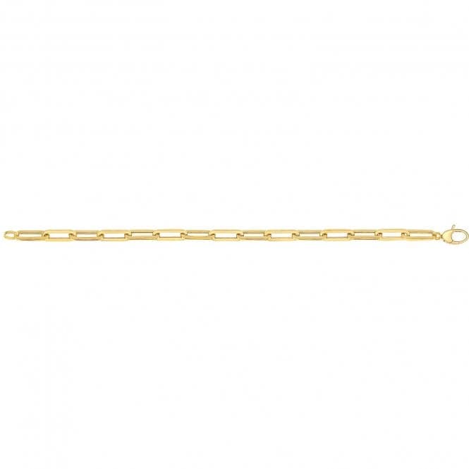 9ct Yellow Gold Ladies 7.5" Paperclip Braclt BR646Acotis Gold JewelleryBR646